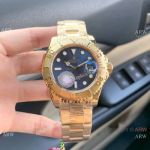 Swiss Quality Copy Rolex Yacht Master Citizen 40 Yellow Gold Blue Men's Watch